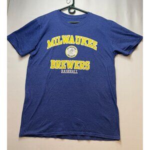 MLB Milwaukee Brewers Baseball shirt mens large short sleeve blue